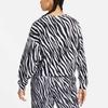 Nike Nsw Icn Clsh Casual Sports Zebra Print Crewneck Sweatshirt Women Sweatshirt Black DC6899-596