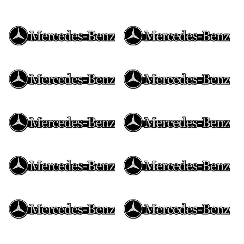 4pcs Car 3D metal Aluminum audio decorate Emblem Stickers for Mercedes-benz A C E S Class W203 W220 W206 W205 W211 C260 VC0