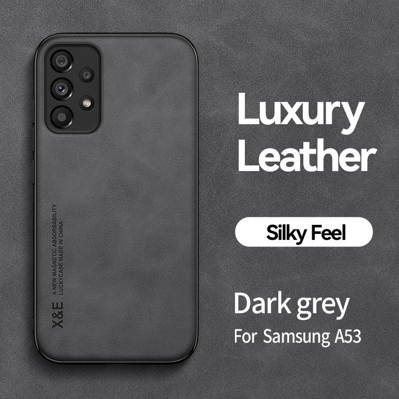 For Samsung Galaxy A71 A73 A72 A70 A51 A52 A53 A33 A31 A13 A14 A34 A22 A21S A12 M33 Case Magnetic Sheepskin Luxury Leather Cover