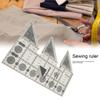 Двойная полоска лоскутный линейка прозрачный акриловый измерительный инструмент угол 45 градусов шаблон для лоскутного шитья линейка для шитья вязания крючком вышивки рукоделия