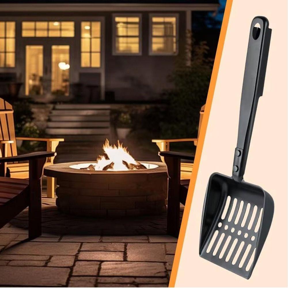 Metal Fireplace Ash Shovel Hollow out Fireplace Ash Sifter for Fireplaces Outdoor BBQ Grills