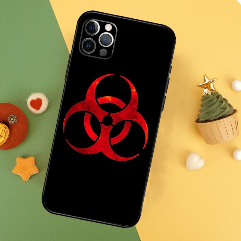 Чехол для телефона с логотипом символа биоопасности Для iPhone 17 17Air 16 15 14 13 11 12 Pro Max 12 13 Mini 16E Ударопрочный чехол