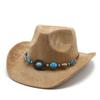 Цилиндр в этническом стиле, ковбойская шляпа в стиле вестерн, джазовая шляпа с загнутым краем