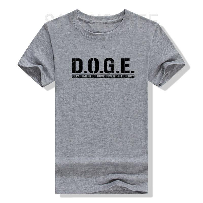 DOGE D.O.G.E. Футболка с принтом 'ДЕПАРТАМЕНТ ГОСУДАРСТВЕННОЙ ЭФФЕКТИВНОСТИ' Юмор Забавные буквы Напечатанная надпись Футболка Графический наряд Топ с коротким рукавом