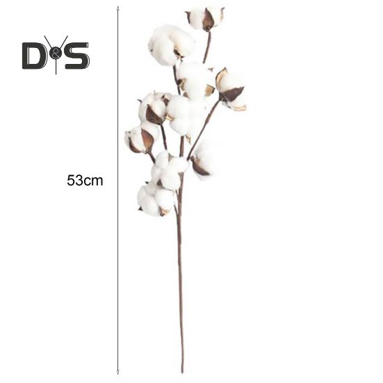 1Pc 10 Head Artificial Flower Easy To Maintain Plastic Cotton Branches Fake Plant Home Decor