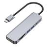 Хаб с видео 4K HDMI, быстрой передачей данных USB PD 100 Вт и слотами для карт SD/TF, адаптер HDMI Type-C для работы из любого места без настройки, совместимый с MacBook, iPad, Surface и