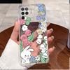 For Oppo A94 4G CPH2203 Case Luxury Cute Love Rabbit Transparent Casing For Oppo A94 Reno 5 Lite 5F Phone Case Back Cover Bumper