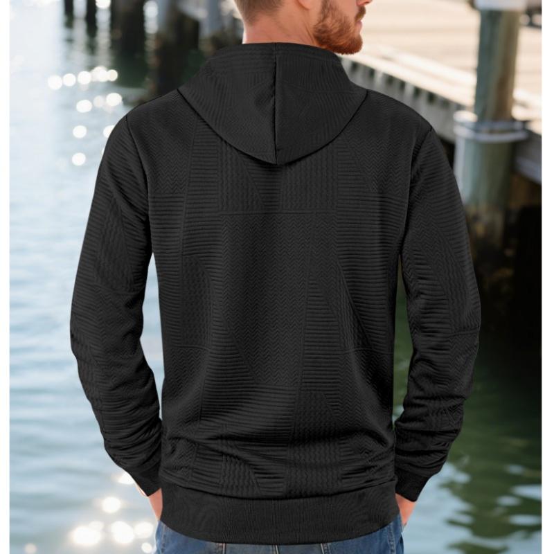 Hooded Sweater Men's Spring and Autumn Pullover Solid Color Casual Sports Loose Trend Long Sleeves