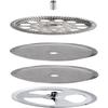Stainless Steel Mesh French Press Screen Filter Set Including Spiral Disk, For 3500Ml Capacity For Wide Type Coffee Maker