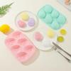 6 Holes Easter Egg Chocolate Molds Easy Demold Rabbit Face Mousse Cake Silicone Moulds Animal Gypsum Bunny Candle Festival Gifts