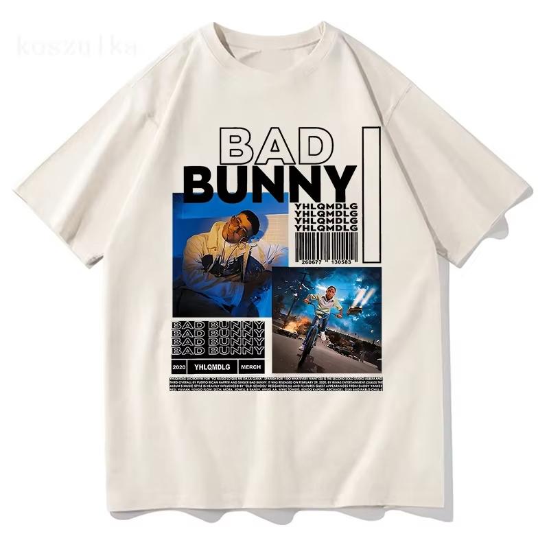 Bad Bunny Most Wanted Tour Футболка Мужская Ретро Хлопок Nadie Sabe Lo Que Va A Pasar Mañana Футболка Un Verano Sin Ti Футболки