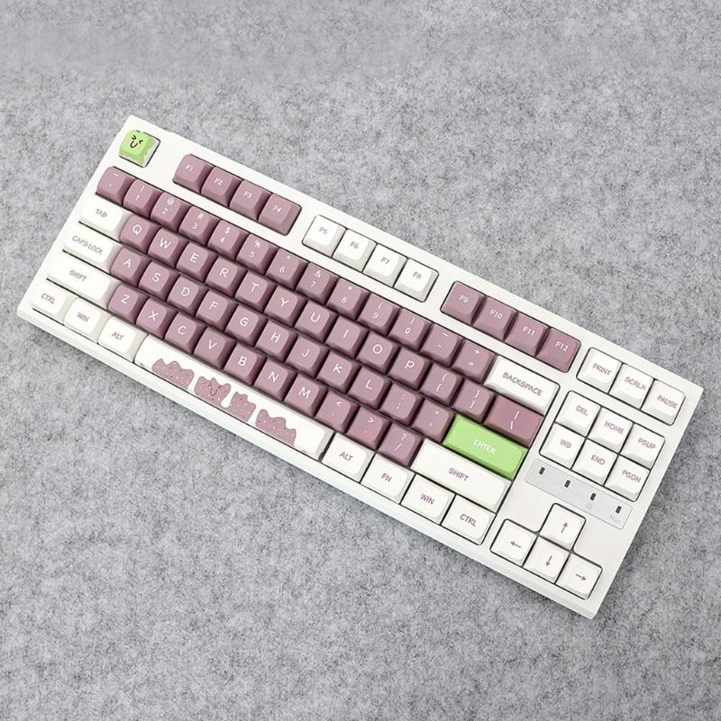 Милые мультяшные колпачки для клавиш 9,5 мм XDA Высота 7U Space Keycap Set PBT 5-сторонний термосублимационный подходит для механической клавиатуры