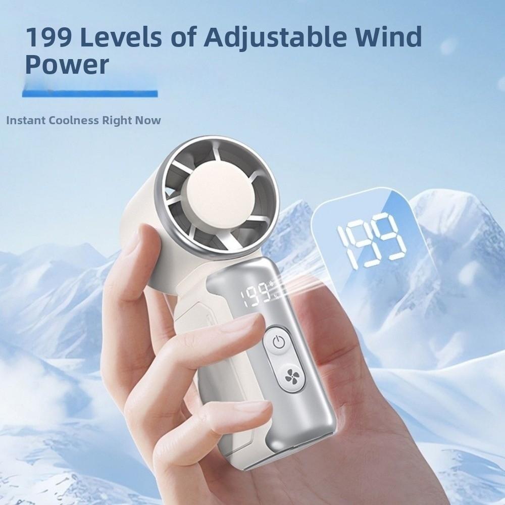 Adjustable Speeds Portable Handheld Fan USB Rechargeable Turbo Fan Pocket Fan Cooling Fan Summer