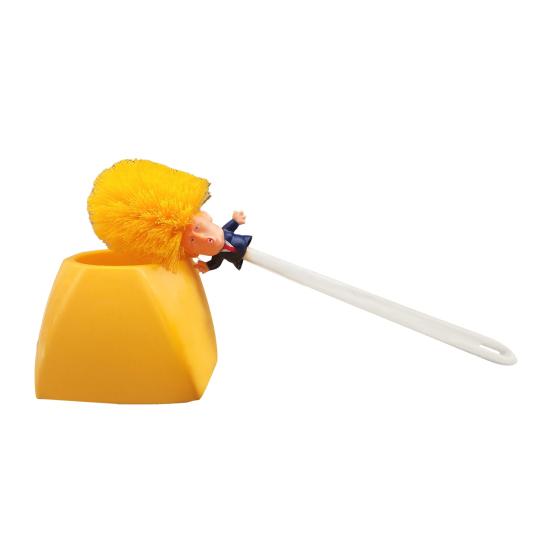 Щетка для ванной комнаты с комиксами Трампа, длинная ручка, необычная щетка для унитаза, функциональное чистящее средство для унитаза, веселый инструмент для уборки ванной комнаты