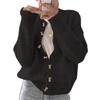 Корейская новинка: Женский трикотажный свитер-кардиган с блоками цвета и точками против старения