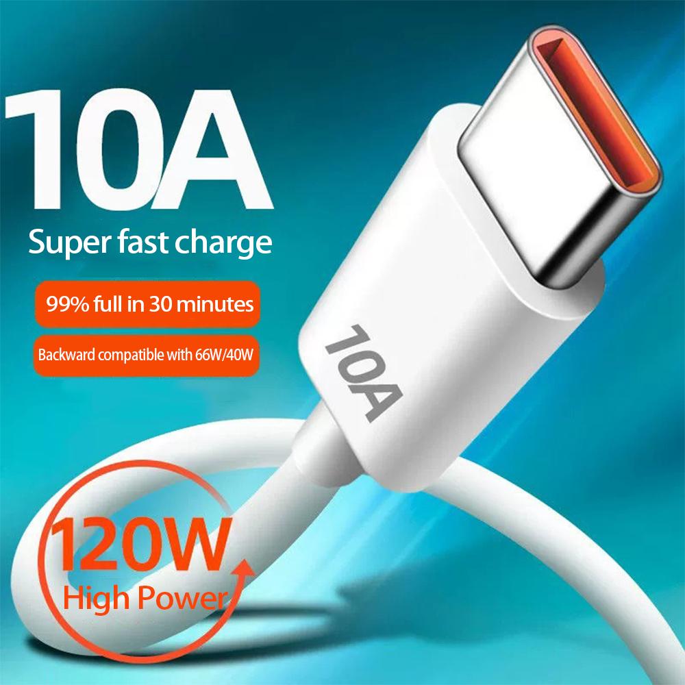 Type-C Fast Charge Android Devices with This Universal 6A Flash Charging Cable for Huawei, Oppo, Vivo, and More.