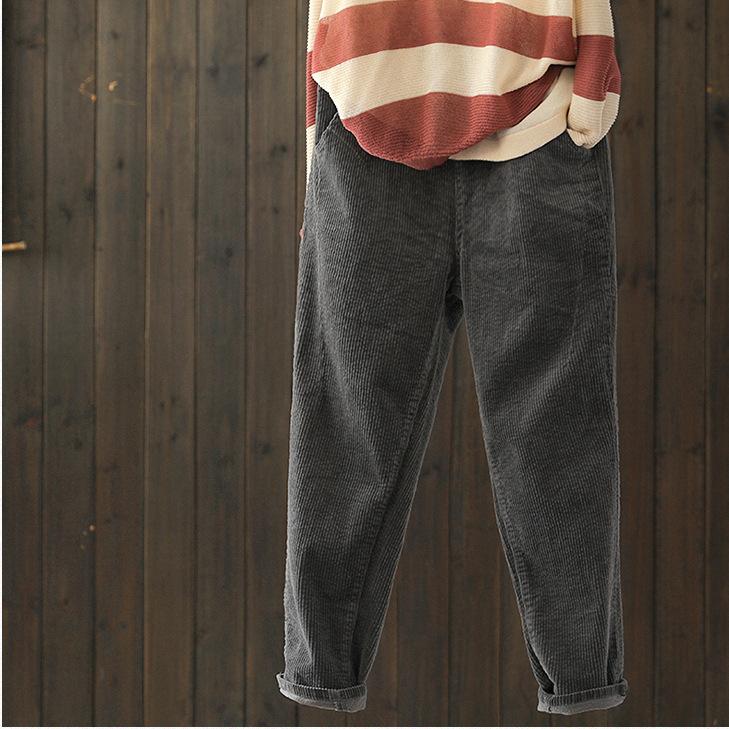 Женские осенне-зимние брюки в стиле ретро для отдыха с литературным принтом, однотонные эластичные брюки Harlem с высокой талией