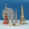 3D бумажная открытка Мировые известные архитектурные модели Пазл Ручная сборка DIY Развивающие игрушки для мальчиков Подарок