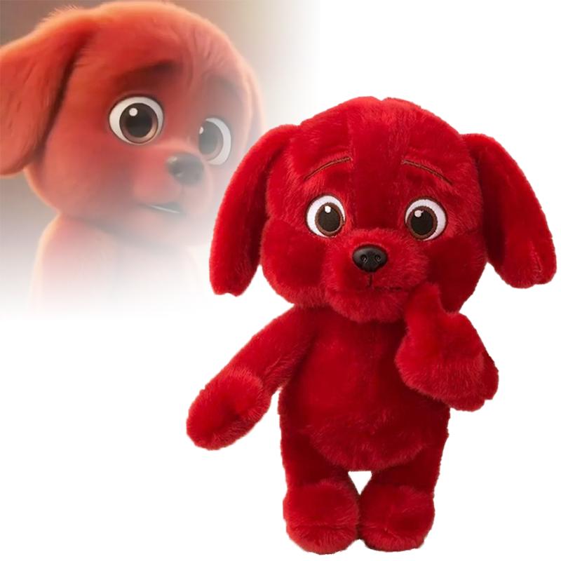 25CM Cute Playful Evil Middle Finger Red Dog Plush Toys Soft Funny Clifford Dog Animal Plushies Doll Kid Birthday Accompany Gift
