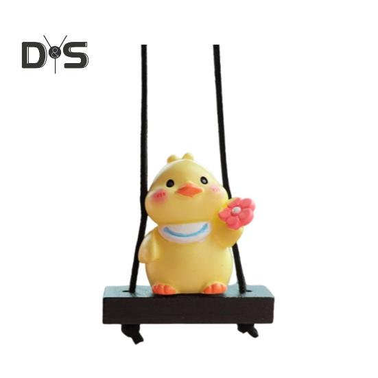 Подвеска для зеркала заднего вида, пара уток, подвесное украшение, легко повесить, очаровательный внешний вид, подвесное украшение для салона автомобиля