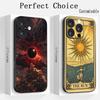 Солнце Винтажное искусство модный дизайн Чехол для телефона Для iPhone 17 16 e 15 14 13 12 Plus Mini Pro Max Мягкий черный Ударопрочный чехол