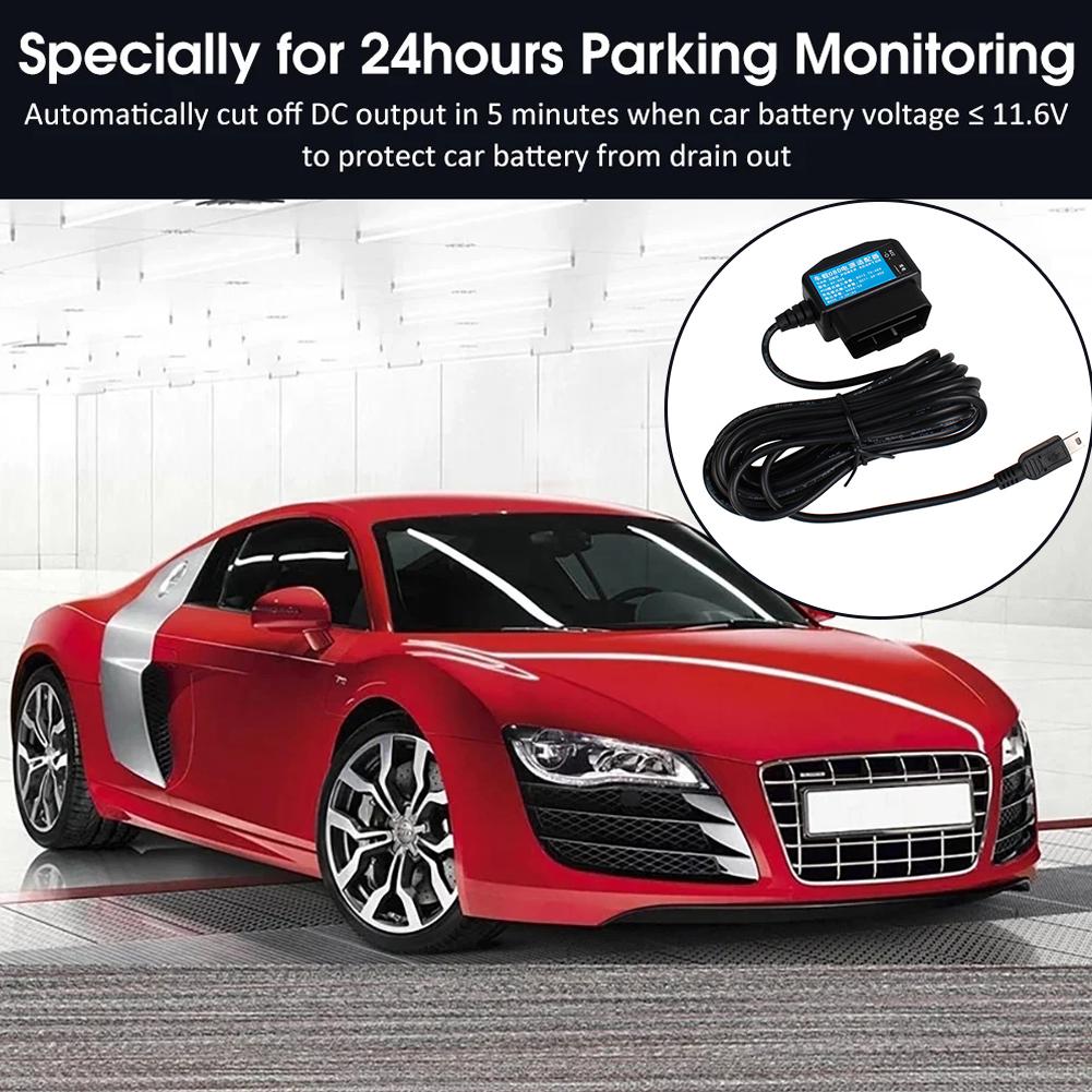 Автомобильный видеорегистратор, комплект для подключения OBD к USB-адаптеру, кабель питания для видеорегистратора, зарядное устройство, круглосуточный мониторинг парковки, покадровая съемка видео