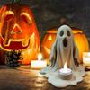 Подсвечник Привидение с Беспламенной Светодиодной Свечой Лампой Напечатанный на 3D Принтере Хэллоуин Декор Настольное Украшение Привидение для Центра Стола Полки