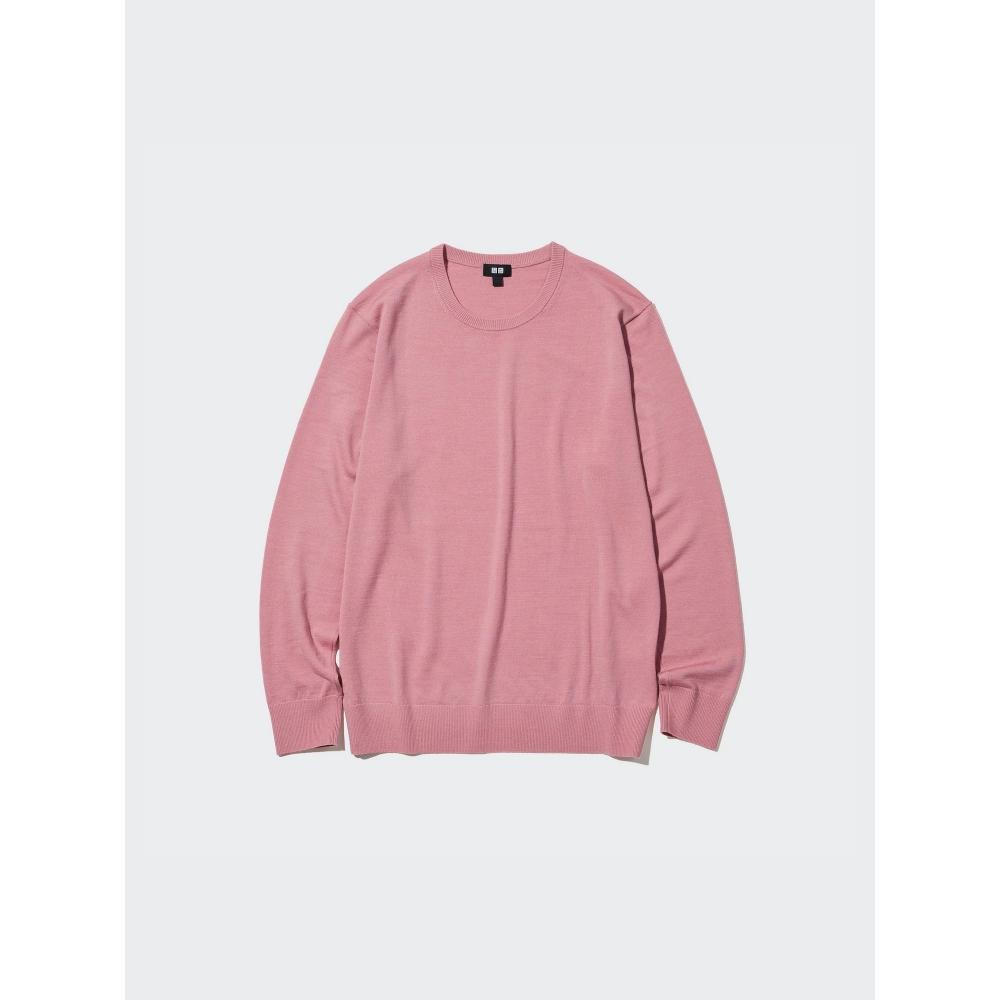 Uniqlo Свитер с круглым вырезом из японской мериносовой шерсти