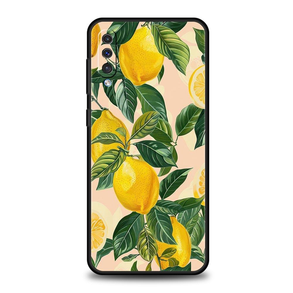 Summer Fresh Fruit Lemon Print Phone Case for Samsung Galaxy A56 A36 A26 A16 A34 A24 A42 A22 A20 A12 A40 A30 A10 Soft TPU Cover