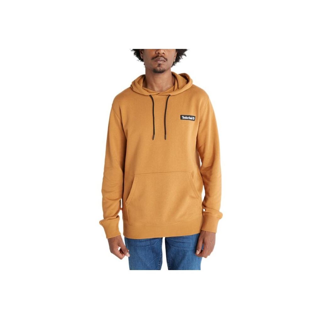 Timberland Solid Color Logo Print Drawstring Hoodie Unisex Hoodies Wheat A6Q5U-P47