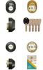 TOSTEM Entrance Door Key Replacement DN Cylinder Lock Dimple Key LIXIL Black Replacement Instruction Manual Included Z-1A3-DDTC