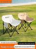 Tanli Outdoor Folding Moon Chair - Thickened Carbon Steel, Portable for Camping, Picnics, and Fishing