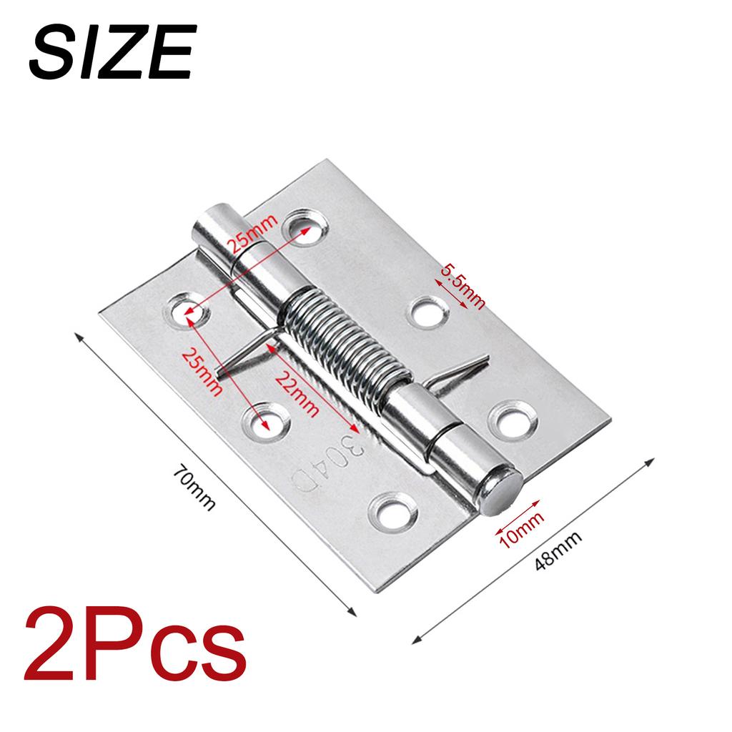 2 шт. Самозакрывающаяся пружинная дверная петля из нержавеющей стали для шкафов, дверной доводчик с автоматическим отскоком, мебельная фурнитура