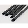 Shibase Kogyo 646 Straws, for Piercing Tapioca Lids, Straight with Angled Tip, 12mm x 18cm Diameter, Unwrapped, 130 Straws, Black, Made in Japan