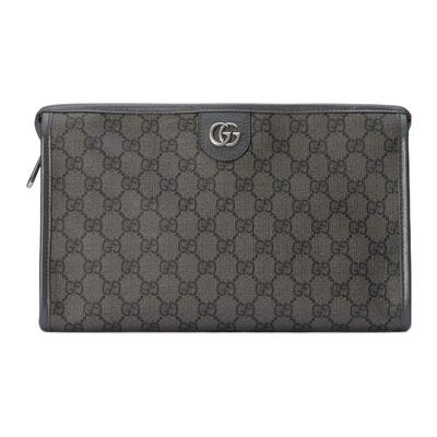 Gucci Клатч-кошелек GG Supreme Canvas Ophidia большого размера на молнии для унисекс на каждый день