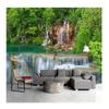 Green Forest 3D Wallpaper Waterfall Landscape Wall Mural Wallpapers For Living Room Sofa TV Background Home Decor
