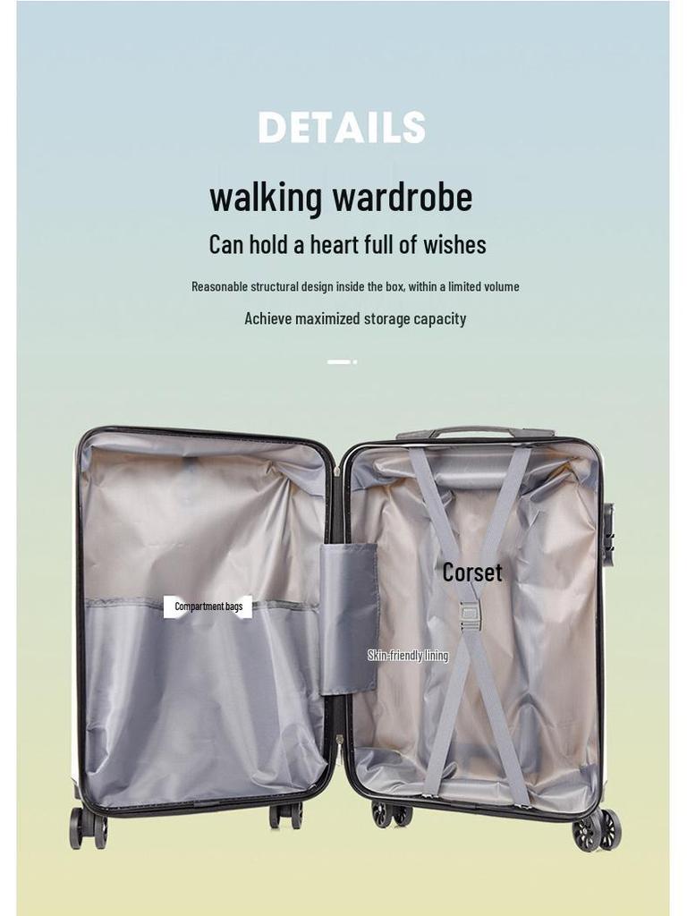 20-Inch Lightweight Multifunctional Travel Suitcase with Universal Wheels & TSA Lock