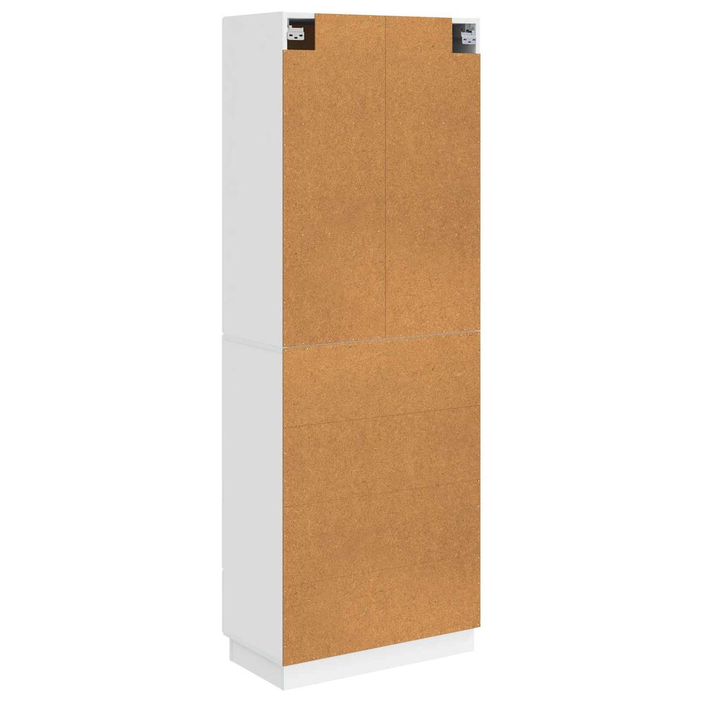 Cabinet Set 2 pcs High Gloss White Particleboard