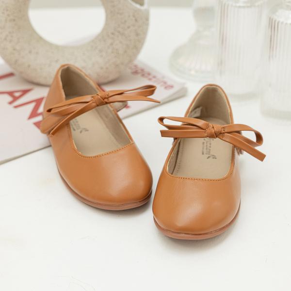 Baby Jam Girls' Lovelyz Flat Shoes Brown-Y818