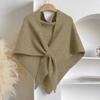 Women's Fashionable Knitted Shawl Wool Open Collar Shoulder Top Shawl Scarf