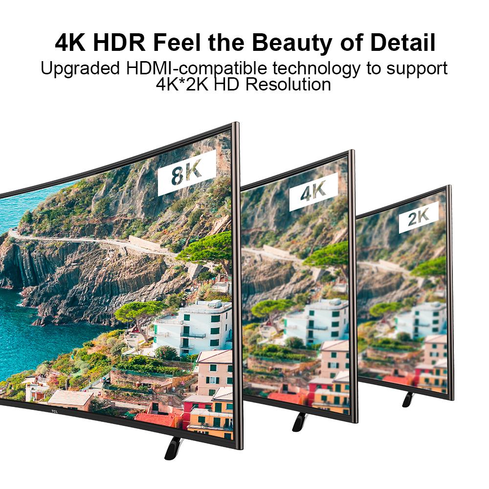 Удлинительный кабель, совместимый с 8K HDMI, адаптер «папа-мама», 4K при 120 Гц, 8K при 60 Гц 2.1 48 Гбит/с, совместим с PS5, PS4, TV PC, Blu-ray