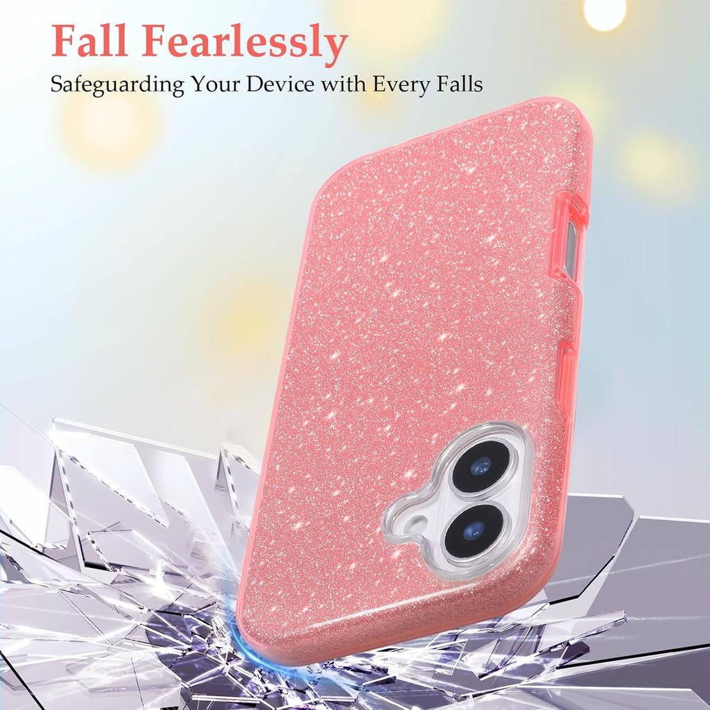 Блестящий чехол для iPhone 17 Air 16E 16 E 15 Pro Max 14 Plus 13 Mini 12 11 X Xs Xr Se 2022 2020 8 7 Чехол для телефона Роскошный Сияющий Блеск Блестящий