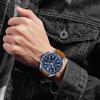 MINI FOCUS Men’s Watch Choice Collection Multifunctional Casual Leather Strap Complete Calendar Business Quartz Watches 0403G