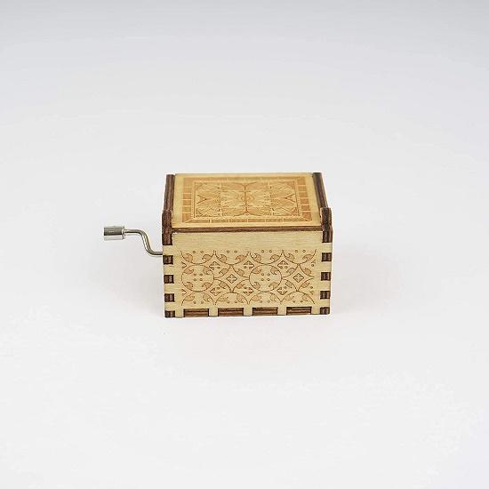 Деревянная уникальная резная ручная музыкальная шкатулка с темой «Мерцание-Мерцание-Маленькая-Звездочка»