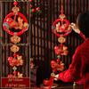 Threefold Chinese New Year Ornaments Hanging Spring Festival Decorations Home