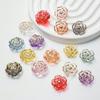 10Pcs Ornament Flower Beads Acrylic All-Match Pendant Durable Hole Charm  for Jewelry Making