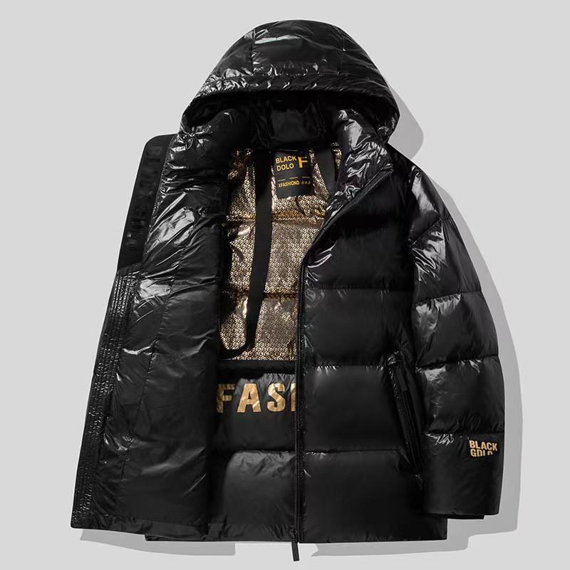 Mens Black Puffer Jacket Unisex Warm Winter Coat Thick Hooded Down Parka Cold Weather Outdoor Casual Wear