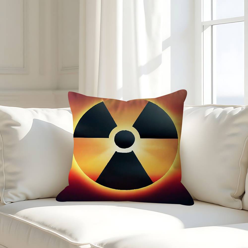 Креативная наволочка для подушки с логотипом R-Radiation, съемная, стирающаяся, для всех сезонов, из мягкого льна