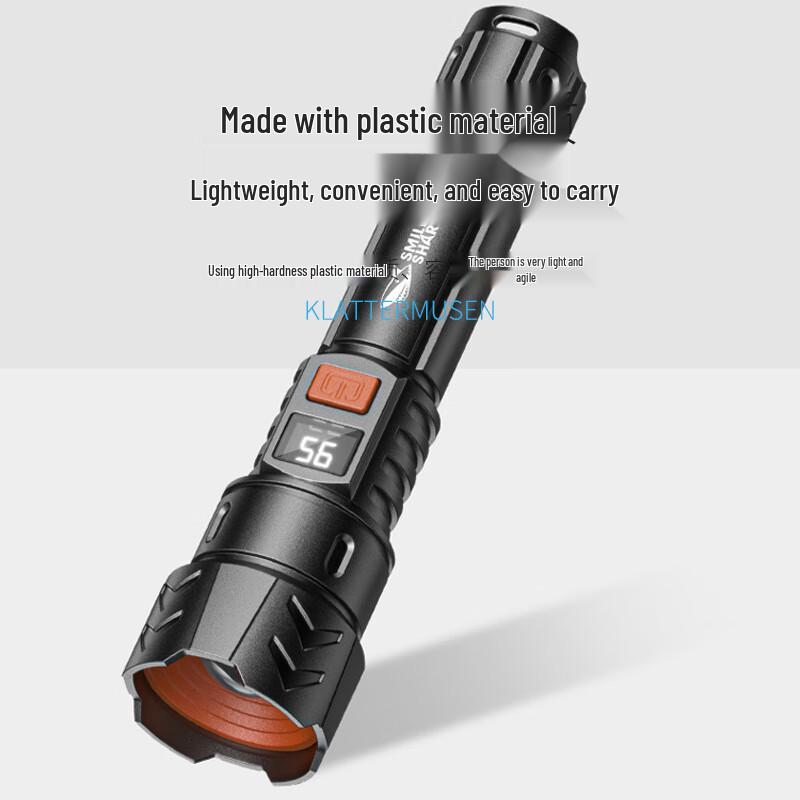 Перезаряжаемый зум-фонарик Smiling Shark SD-5239A с боковым светом, 2 шт.