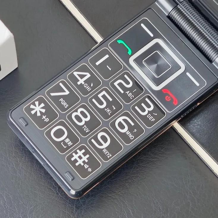 Доступный раскладной телефон для пожилых: 4G, 2,6-дюймовый экран, Большая батарея, Громкий динамик, Длительное время ожидания